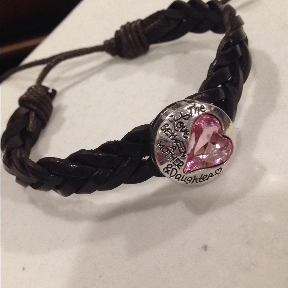 Brown leather bracelet